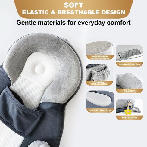 Baby Feeding Pillow, Anti Overflow Breast Feeding Pillow, Tummy Time Mat | Large & Detachable Design in Kuwait