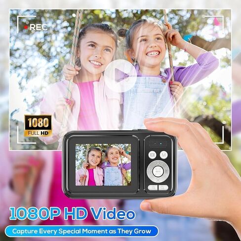 Digital Camera for Kids, 48MP FHD 1080P Point and Shoot Digital Cameras with 16X Zoom Anti-Shake in Kuwait