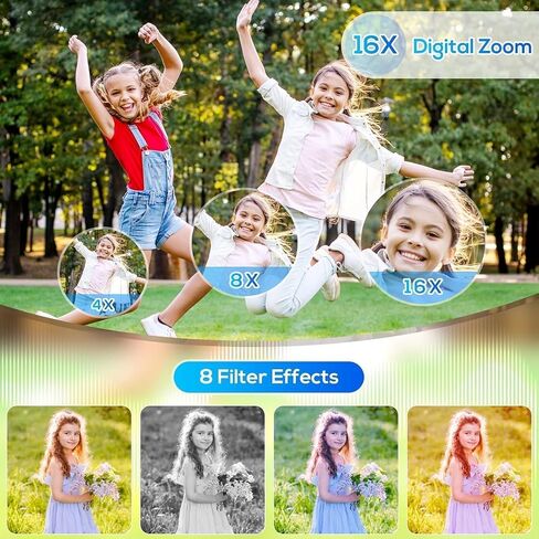 Digital Camera for Kids, 48MP FHD 1080P Point and Shoot Digital Cameras with 16X Zoom Anti-Shake in Kuwait