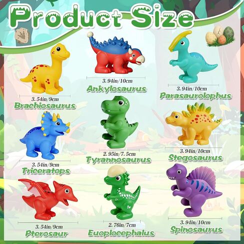 9PCS Dinosaur Bath Toys for Kids, Soft Mold Free Bath Toys | No Hole Float on Water Bathtub Toys for Toddlers, Babies 6-12 Months, 1-6 Birthday Christmas Stocking Stuffers Gifts in Kuwait
