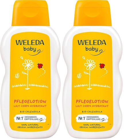 Weleda Baby Calendula Comforting Body Lotion, Plant Rich Moisturizer with Calendula, Chamomile, Sweet Almond and Sesame Oils, 6.8 Fl Oz in Kuwait