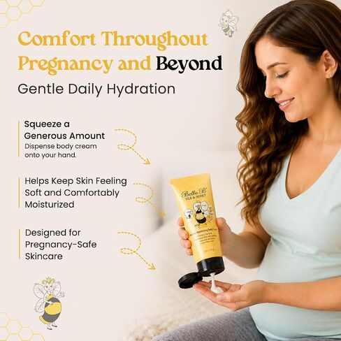 BELLA B Silk & Honey 8 oz - Pregnancy Safe Moisturizing Lotion - Made with Natural Ingredients - Use Twice Daily for Moist, Soft Skin in Kuwait