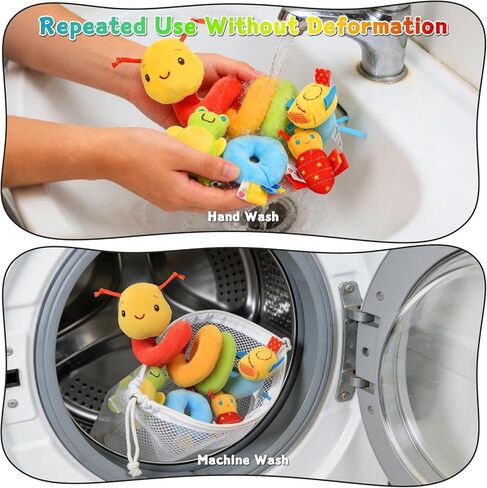 No-String Spiral Baby Car Seat & Stroller Toy | String-free design for safer play. Soft plush with crinkle & rattle. Fits car seat, stroller, crib. in Kuwait