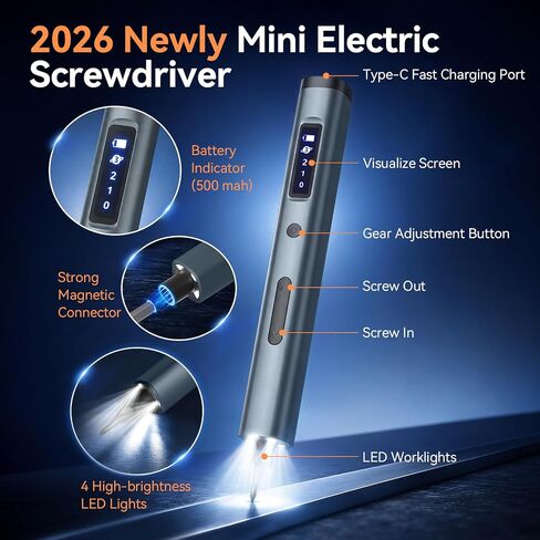 LIFEGOO 167 in 1 Electric Screwdriver Set: Mini Electric Screwdriver Cordless with Extension Rod & Pry Tools, Electronic Power Screwdriver Repair Tool Kit for RC, Computer, PC Building, Laptop in Kuwait