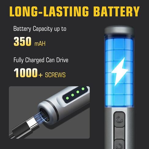 Mini Electric Screwdriver, 42-in-1 Precision Electric Screwdriver Set, Cordless, 36 Mangetic Bits, LED, Mini Power Screwdriver Repair Tool Kit for Electronics Phone Laptop Watch Camera in Kuwait