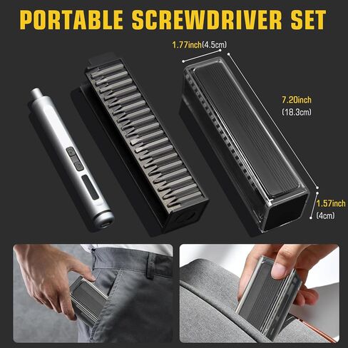 Mini Electric Screwdriver, 42-in-1 Precision Electric Screwdriver Set, Cordless, 36 Mangetic Bits, LED, Mini Power Screwdriver Repair Tool Kit for Electronics Phone Laptop Watch Camera in Kuwait