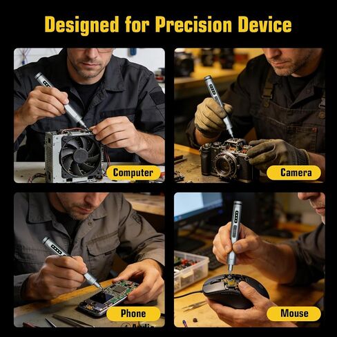 Mini Electric Screwdriver, 42-in-1 Precision Electric Screwdriver Set, Cordless, 36 Mangetic Bits, LED, Mini Power Screwdriver Repair Tool Kit for Electronics Phone Laptop Watch Camera in Kuwait