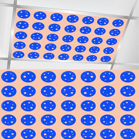 4 Pcs Fluorescent Light Covers for Ceiling Lights Pink Polka Dot Cream Circles Magnetic Light Filters Decorative for Classroom Office Hospital Home 4x2 Ft in Kuwait