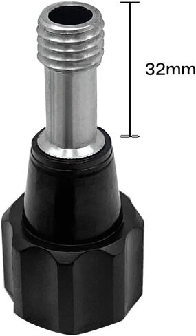 Tripod Center Screw for Total Station, 32mm, 5/8-11, Black | 95mm overall length with a 32mm metal section; aluminum and plastic construction for compatible surveying tripods in Kuwait