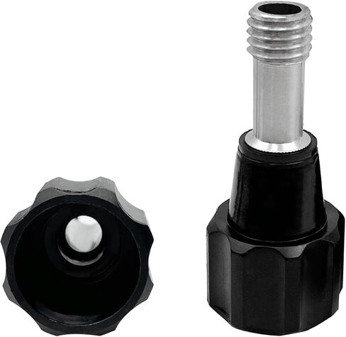 Tripod Center Screw for Total Station, 32mm, 5/8-11, Black | 95mm overall length with a 32mm metal section; aluminum and plastic construction for compatible surveying tripods in Kuwait