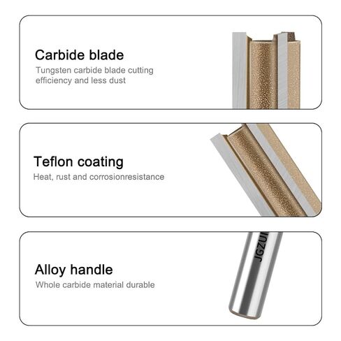 3-Flute Straight Router Bit 1/2" Shank 3/8" Dia in Kuwait