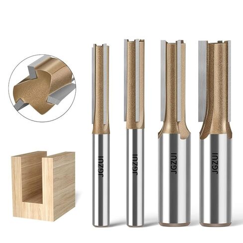 3-Flute Straight Router Bit 1/2" Shank 3/8" Dia in Kuwait