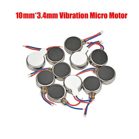 10Pcs 10x3.4mm Mini Vibration Motors 3.0V DC Flat Coin Button-Type Micro DC Vibrating Motor for Mobile Cell Phone Pager Tablet Household Appliances in Kuwait
