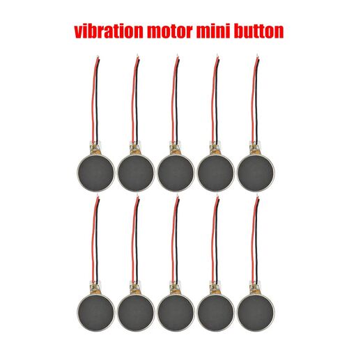 10Pcs 10x3.4mm Mini Vibration Motors 3.0V DC Flat Coin Button-Type Micro DC Vibrating Motor for Mobile Cell Phone Pager Tablet Household Appliances in Kuwait