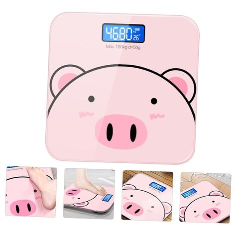 USB Rechargeable Cartoon Weight Scale with High Sensitivity Sensor Durable Electronic Digital Health for Home Use Accurate Measurement of Weight and Room Temperature Display in Kuwait