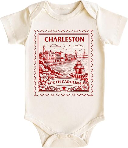 Charleston South Carolina Baby Bodysuit for Boys Girls, Coastal Infant Outfit, Charleston Baby Vacation Outfit in Kuwait