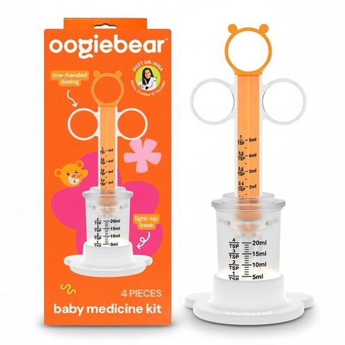 oogiebear Baby Medicine Syringe & Feeder, One Handed Accurate Medication Dispenser, Anti Spit-Up Feeder, BPA Free in Kuwait