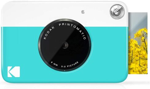 KODAK Printomatic Digital Instant Print Camera - Full Color Prints On ZINK 2x3" Sticky-Backed Photo Paper (Blue) Print Memories Instantly (Renewed) in Kuwait