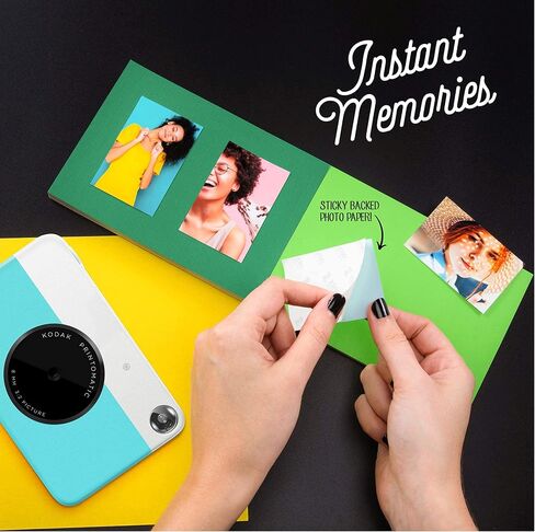 KODAK Printomatic Digital Instant Print Camera - Full Color Prints On ZINK 2x3" Sticky-Backed Photo Paper (Blue) Print Memories Instantly (Renewed) in Kuwait