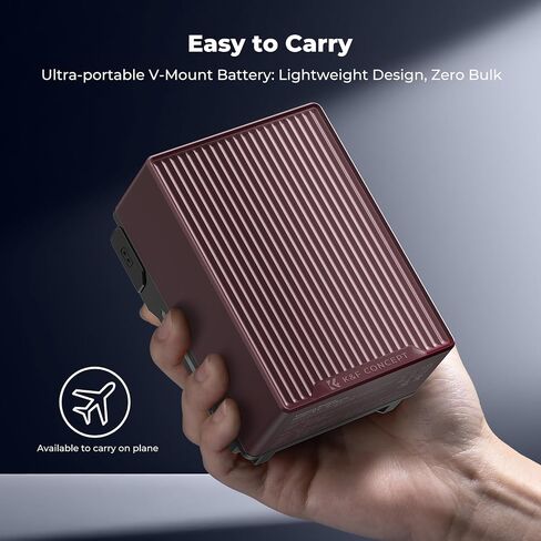 K&F CONCEPT V Mount Battery, 99Wh PD100W USB-C Fast Charging V Lock Battery | Dual D-TAP USB-C/A DC BP Port with TFT Display Emergency Light for Camera, Camcorder, Monitor, Video Light, Phones, KF-V99 SE in Kuwait