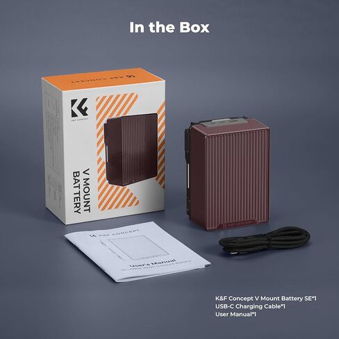K&F CONCEPT V Mount Battery, 99Wh PD100W USB-C Fast Charging V Lock Battery | Dual D-TAP USB-C/A DC BP Port with TFT Display Emergency Light for Camera, Camcorder, Monitor, Video Light, Phones, KF-V99 SE in Kuwait