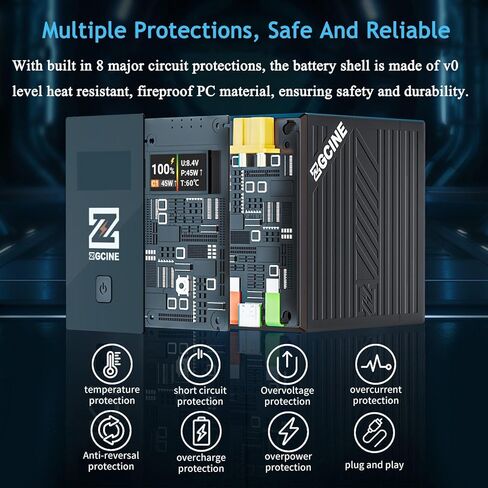 ZGCINE NP-F970 Battery - 9600mAh | PD 36W & 3H Fully Charged | D-TAP & USB-C | OLED Display | for Sony Canon Nikon Cameras | for Godox Aputure FEELWORLD Atomos HOLLYLAND LED Lights & Camera Monitors in Kuwait