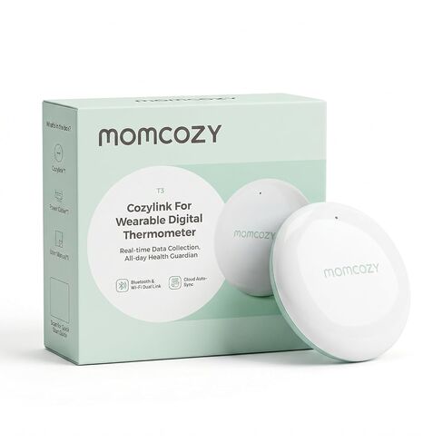 Momcozy CozyLink for Wearable Digital Thermometer, Accessory Only, Not a Thermometer, Requires Momcozy Baby Thermometer,More Stable Remote Temperature Monitoring Within 10m，Signal-Boosting in Kuwait