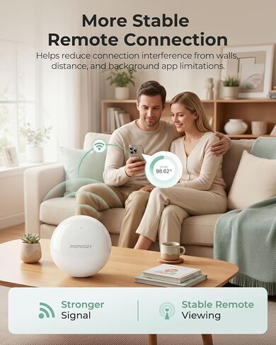 Momcozy CozyLink for Wearable Digital Thermometer, Accessory Only, Not a Thermometer, Requires Momcozy Baby Thermometer,More Stable Remote Temperature Monitoring Within 10m，Signal-Boosting in Kuwait