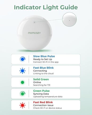 Momcozy CozyLink for Wearable Digital Thermometer, Accessory Only, Not a Thermometer, Requires Momcozy Baby Thermometer,More Stable Remote Temperature Monitoring Within 10m，Signal-Boosting in Kuwait