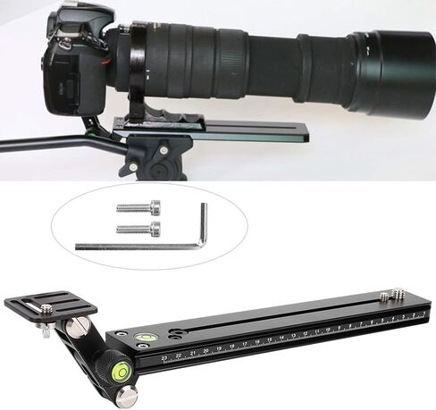 Telephoto Lens Support Bracket,Telephoto Zoom Lens Bracket Set Long Focus Camera Support Quick Release Plate Bird Watching(F250-38) in Kuwait
