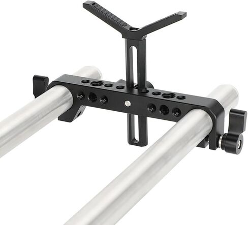 Camera 19mm Y Shaped Lens Bracket Holder Height Adjustable for DSLR Sholuder Mount 19mm Systems in Kuwait