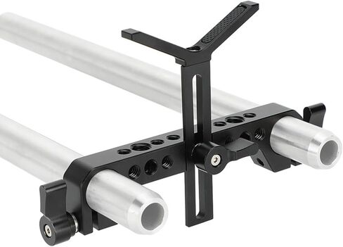 Camera 19mm Y Shaped Lens Bracket Holder Height Adjustable for DSLR Sholuder Mount 19mm Systems in Kuwait