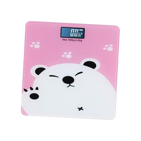 Healifty Electronic Digital Weight Scale for Adults and Boy Girl High Precision Temperature Detector Pink Cartoon Suitable for Home Use and Family Weighing in Kuwait