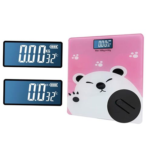 Healifty Electronic Digital Weight Scale for Adults and Boy Girl High Precision Temperature Detector Pink Cartoon Suitable for Home Use and Family Weighing in Kuwait