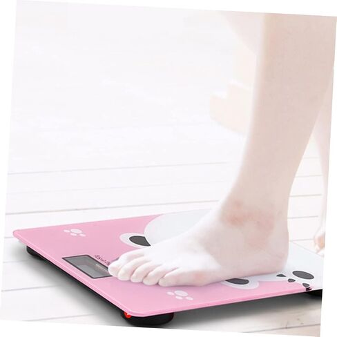 Healifty Electronic Digital Weight Scale for Adults and Boy Girl High Precision Temperature Detector Pink Cartoon Suitable for Home Use and Family Weighing in Kuwait