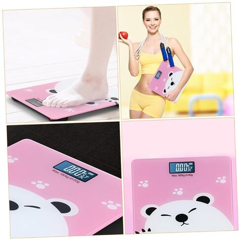 TOYANDONA Multifunctional Digital Weight Scale for Pets Adults with High Precision Sensor Wide Capacity Bright Display Indoor Temperature Monitor Protective Edging Design in Kuwait