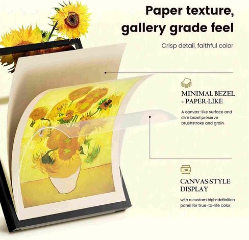 Gallery T2 30" 2K Digital Picture Frame with 2.1 Hi-Fi Bluetooth Speaker, Paper-Like Anti‑Glare Display & Dynamic Lyrics – High‑Fidelity Audio & Art for Home Decor, Wall/Tabletop in Kuwait