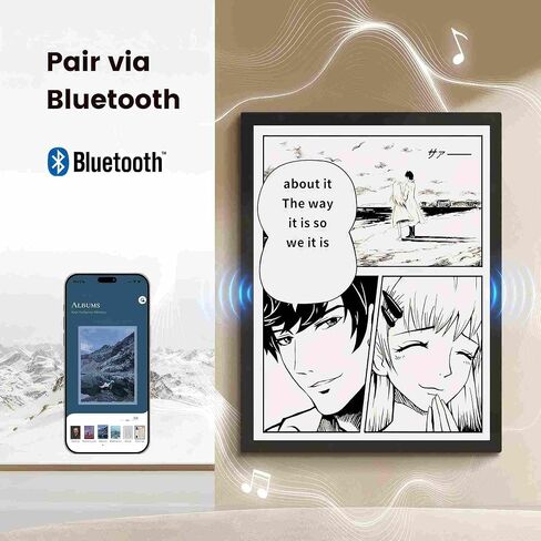 Gallery T2 30" 2K Digital Picture Frame with 2.1 Hi-Fi Bluetooth Speaker, Paper-Like Anti‑Glare Display & Dynamic Lyrics – High‑Fidelity Audio & Art for Home Decor, Wall/Tabletop in Kuwait