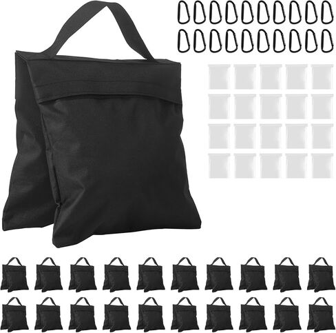20 Pack Sandbags Weight Bags for Light Stand Photography Video Equipment, Sand Bags for Weight, Heavy Duty Sandbags for Backdrop Stand, Canopy Weights, Pop Up Tent, Umbrella Base, Camping in Kuwait