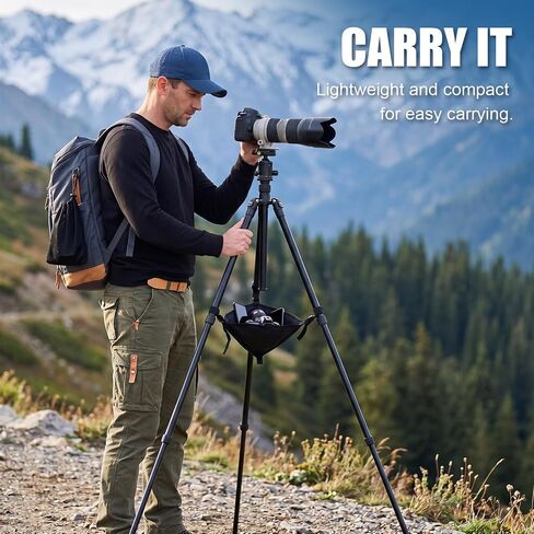 Woanger 2 Pcs Tripod Weights Stone Bag, Heavy Duty Weighted Sand Bags for Tripod Easel Light Stand Photography Astrophotography Paintings, Tripods Rock Bag with Adjustable Buckles 9 Extra Pockets in Kuwait