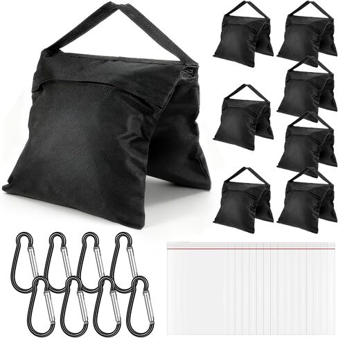 8 Packs Sandbags Weight Bags for Light Stand Photography Video Support, Heavy Duty Saddlebag for Canopy, Umbrella Base, Backdrop Stand, Photo Tripod, Picnic Table, Fishing Chair in Kuwait