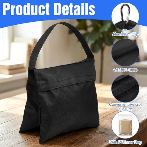 8 Packs Sandbags Weight Bags for Light Stand Photography Video Support, Heavy Duty Saddlebag for Canopy, Umbrella Base, Backdrop Stand, Photo Tripod, Picnic Table, Fishing Chair in Kuwait