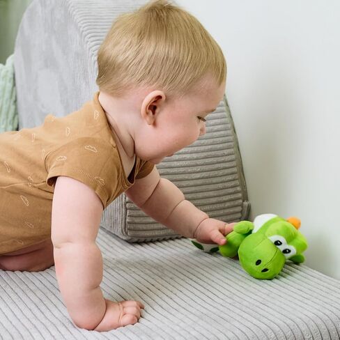 Simba My Mario Baby Yoshi Plush Grabber with Rattle – Soft Sensory Ring Toy for Infants & Toddlers, Egg Pendant Included Toys in Kuwait