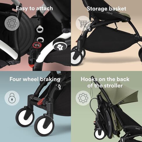 Stokke YOYO Connect, Black, Turn Your YOYO3 Stroller into a Double Stroller | Comaptibe with YOYO2 & YOYO3 Stroller, Compact & Easy to Maneuver, 5 Possible Setups for Twins or Children with Age gaps in Kuwait