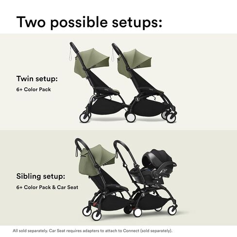 Stokke YOYO Connect, Black, Turn Your YOYO3 Stroller into a Double Stroller | Comaptibe with YOYO2 & YOYO3 Stroller, Compact & Easy to Maneuver, 5 Possible Setups for Twins or Children with Age gaps in Kuwait