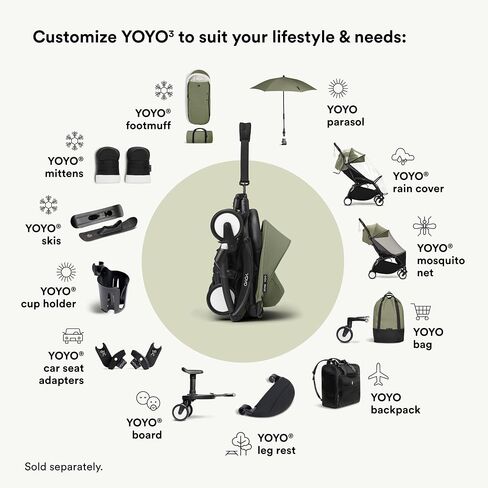 Stokke YOYO Connect, Black, Turn Your YOYO3 Stroller into a Double Stroller | Comaptibe with YOYO2 & YOYO3 Stroller, Compact & Easy to Maneuver, 5 Possible Setups for Twins or Children with Age gaps in Kuwait