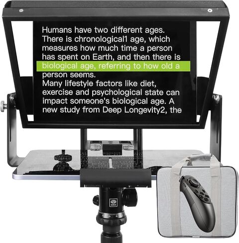 12" Pro Teleprompter with HD Optical Glass | Universal Mount for DSLRs, Video Cameras, Smartphones & Studio Cams in Kuwait
