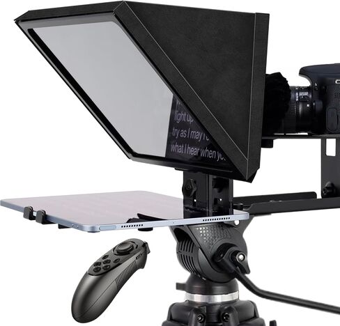 12-Inch Professional Teleprompter with Tempered Glass | Compatible with DSLR, Camcorder, Smartphone & Broadcast Cameras in Kuwait