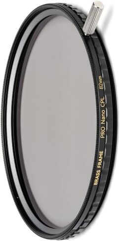 NiSi 86mm True Color CPL Brass Frame - Pro Nano Circular Polarizer Filter | Optical Glass, Waterproof Coating, Removable Handle, Knurled Edges - Polarized Film Camera Lens Accessories in Kuwait