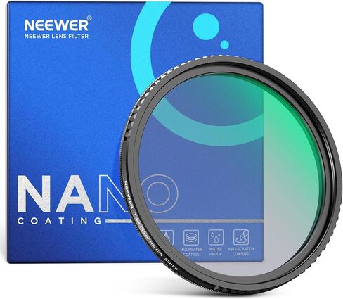 NEEWER 58mm True Colors CPL Filter with Limited Hard Stop, Adjustable Screw On Slim Multicoated HD Circular Polarizer Circular Polarizing Filter Digital Camera Lens Photography Accessories in Kuwait